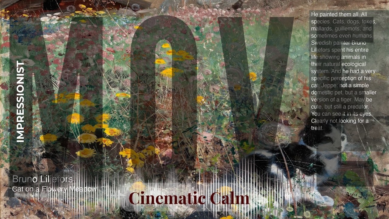 Move - Cinematic Calm with Impressionist | Liljefors · Cat on a Flowery Meadow & others