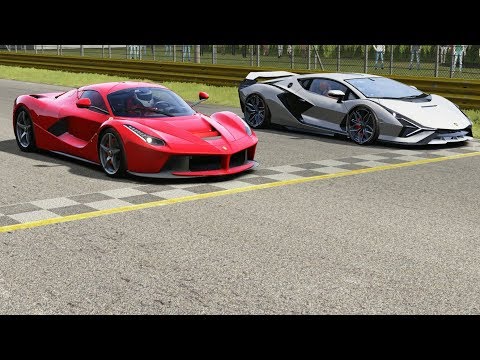 Ferrari LaFerrari vs Lamborghini Sian at Monza Full Course