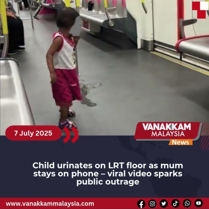 Child urinates on LRT floor as mum stays on phone – viral video sparks public outrage