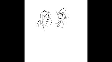 One minute Time Lapse - Continuous Sketch in Procreate