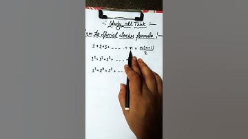 😊Sum of special series formula|| #math trick #short #shorts #ytshorts #viral video