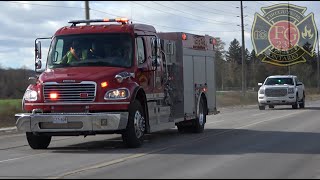 Middlesex Centre Fire, ON - Arva Engine Responding.