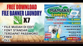 FREE CDR ---- DESAIN BANNER LAUNDRY