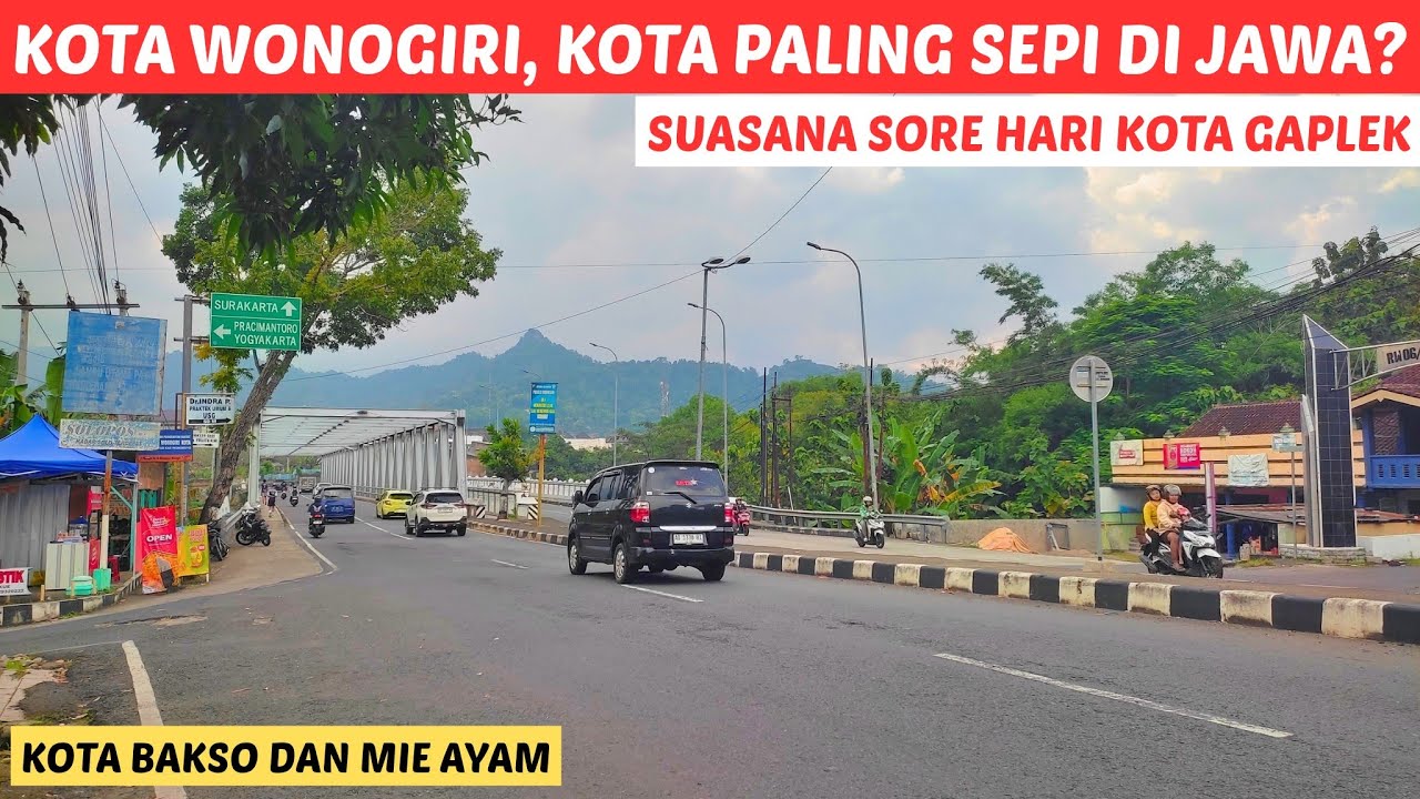 Bersih dan Rapi ‼️ Ternyata Seperti Ini Suasana Kota Wonogiri disore hari | Kota Gaplek