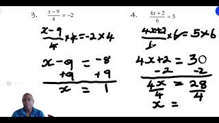 Solving linear equations with fractions