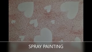 Spray painting for beginners / Heart / Toothbrush spray painting # 2