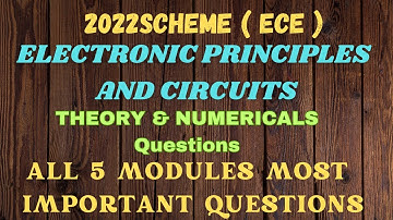 Electronic Principles & Circuits | EPC all 5 modules imp question | #Electronicprinciplesandcircuit