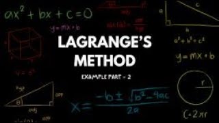 Lagrange's Method of Multipliers Example Problem Part - 2