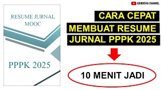 🔴HOW TO QUICKLY CREATE A MOOC PPPK 2025 JOURNAL...