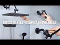 How to diy install hibbent rian showerhead combo  renterfriendly easy installation tutorial