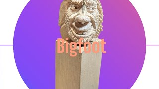 Power carving Bigfoot face 2#