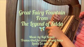 Great Fairy Fountain for cross strung harp - levels 2a and 2b / Muzikkon cross strung harp