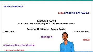 DEGREE 1ST SEMESTER ENGLISH 2024 MODEL PAPER BLUE PRINT#IMPORTANT QUESTIONS🚨💯PASS OSMANIA UNIVERSITY