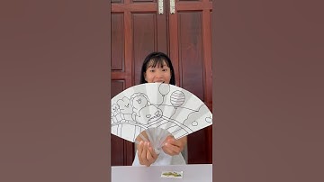 Tranh Quạt Giấy Tô Màu Sáng Tạo #shorts #chiuctoy #review
