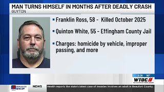 Man turns himself in months after fatal crash on Honey Ridge Road