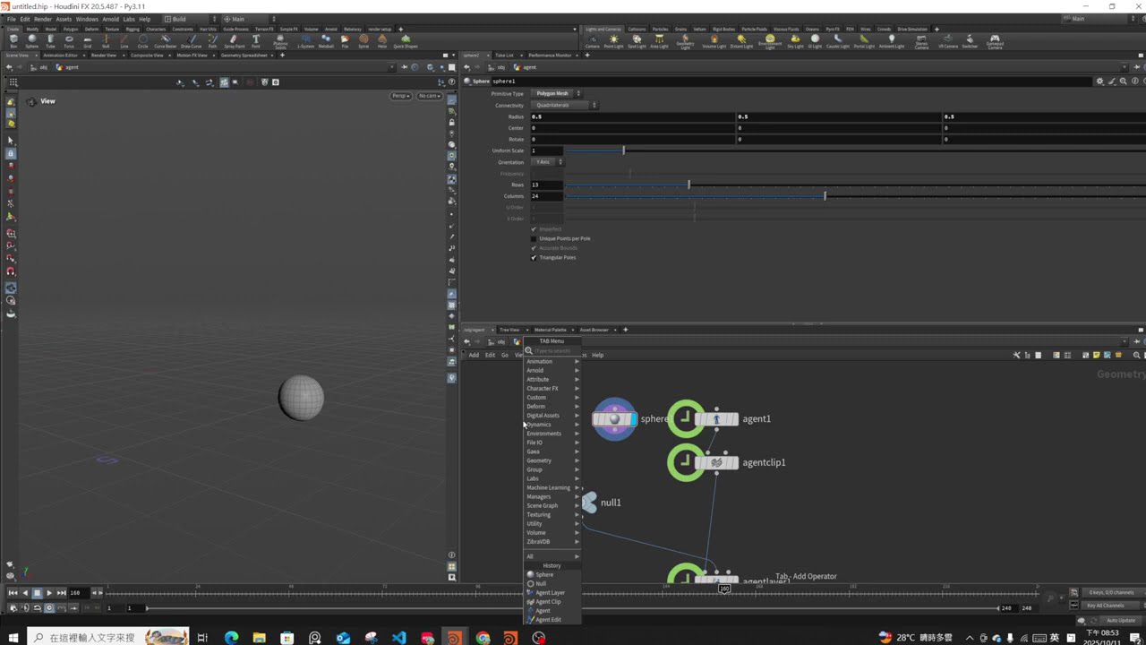 Crowd Simulation in Houdini — agent layer