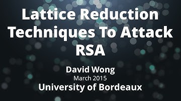 Attacking RSA with lattice reduction techniques (LLL)