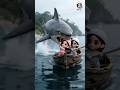 Wait, the ending was scary! 😱🦈 #Adventure SharkAttack #ViralShorts #SeaLife #funnyvideo
