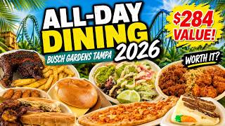 Busch Gardens Tampa All-Day Dining 2026 | Is It Worth $60? Full Day Food Challenge
