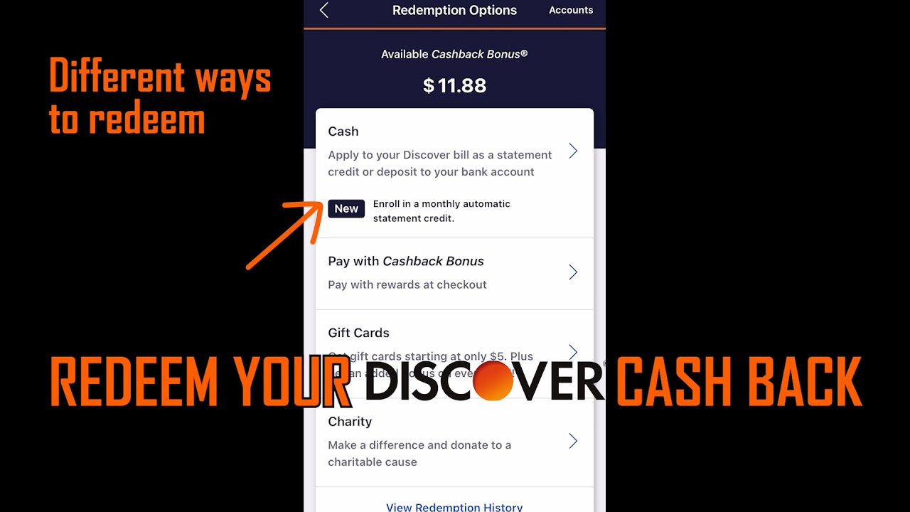 how-to-redeem-your-cash-back-on-the-discover-app-2021-youtube