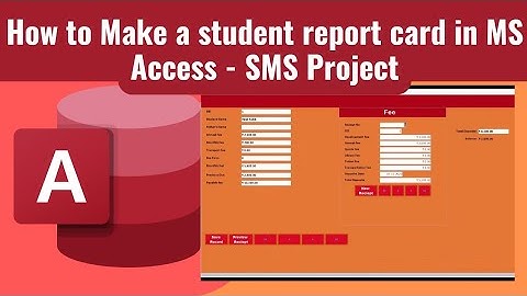 How to Make a student report card in MS Access - SMS Project