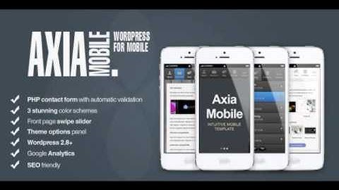 Preview AxiaMobile - WordPress HTML5 Template Mobile