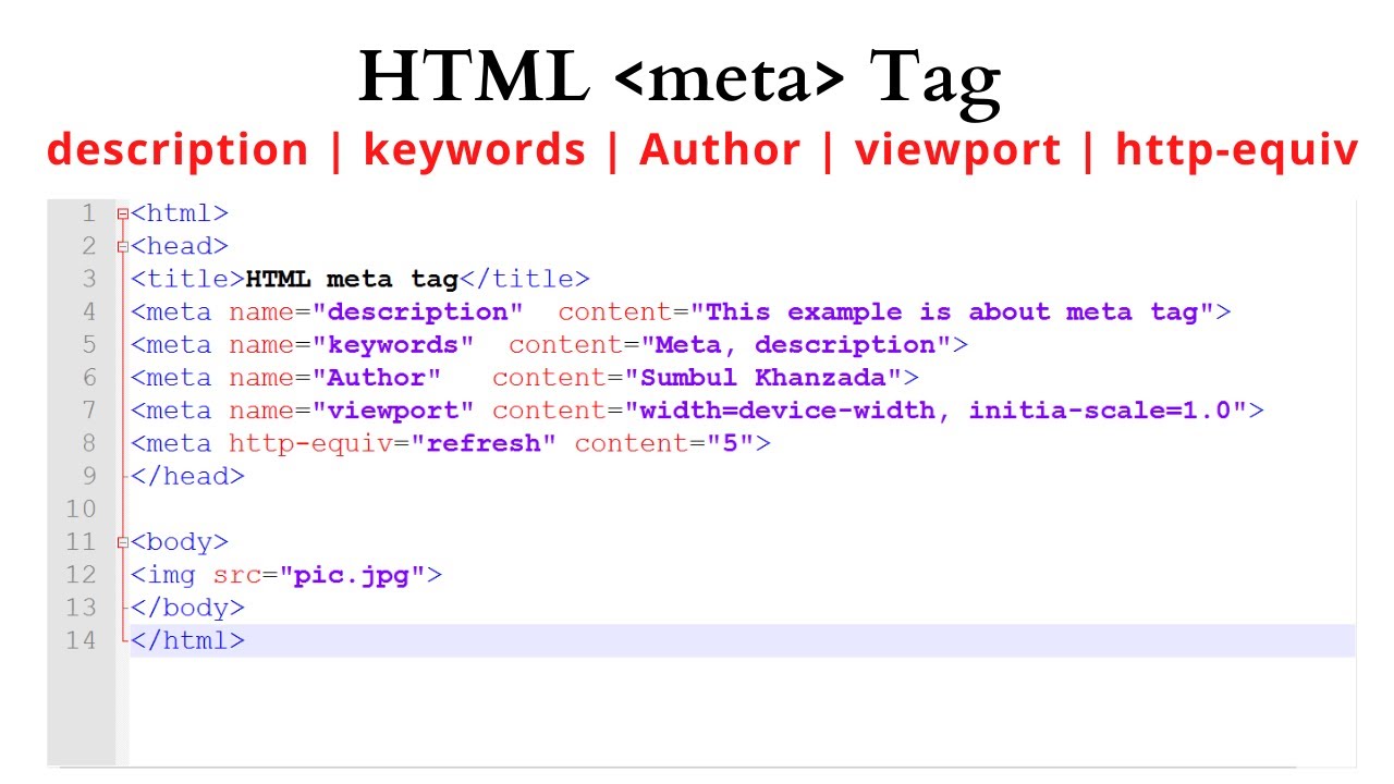 Html Meta Hindi Urdu Description Viewport Keyword Etc Lecture 42 Sumbul Khanzada Youtube