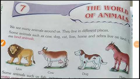 Class -2,EVS, lesson-7 The world of animals, Part-3