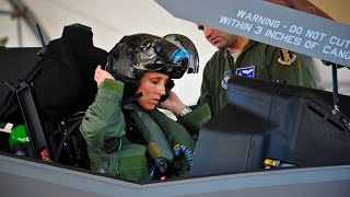 Breaking Barriers: First U.S. Female F-35 Lightning II Pilot Prepares for Takeoff