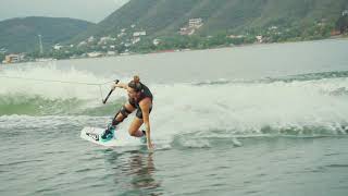 Carolina Rodriguez Wakeboarding in Monterrey Mexico