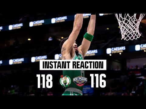 INSTANT REACTION: Jayson Tatum hits the game-winner vs. Pelicans with less than a second remaining