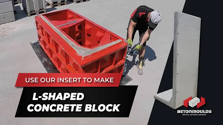 Retaining wall L-shaped concrete block