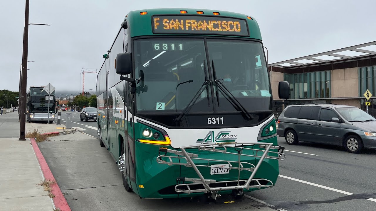 ⁴ᴷ⁶⁰ NEW BUS | AC Transit 2022 MCI D45 CRT LE #6311 on Route F