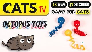 CAT TV - Catch the Octopus toys 🐙 Game for cats 😻🎶 4K 🔴 3 Hours by CATS TV - Game for Cats 12,166 views 2 months ago 3 hours