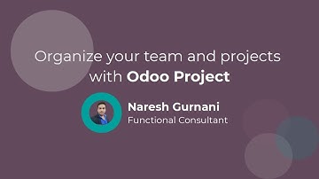 Organize your team and projects with Odoo Project