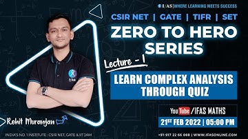 Learn Complex Analysis Through Question with Solution | Mathematics