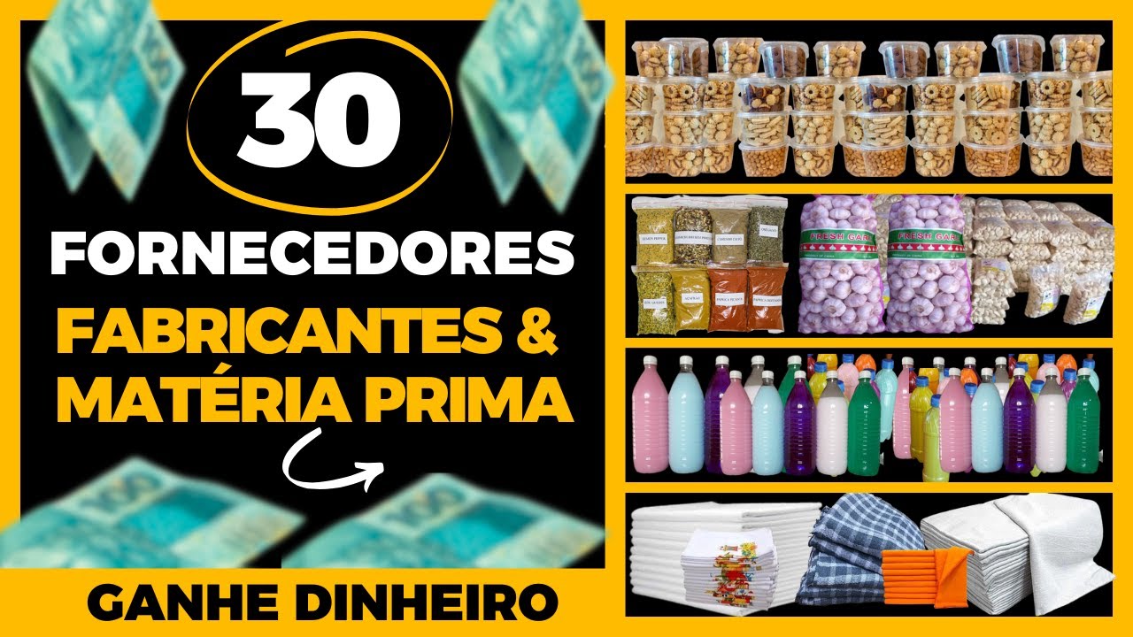 GANHAR DINHEIRO! 6 PRODUTOS PARA REVENDER 30 fornecedores de PRODUTOS ...