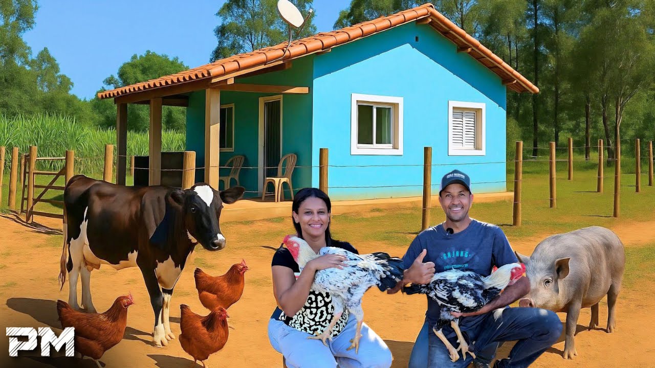CASAL SAIU DA CIDADE PARA VIVER EM UM PEQUENO SÍTIO COM MUITOS ANIMAIS