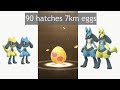 What are my Shiny Riolu chances  on 90 hatches 7km egg?