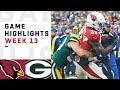Cardinals vs. Packers Week 13 Highlights | NFL 2018
