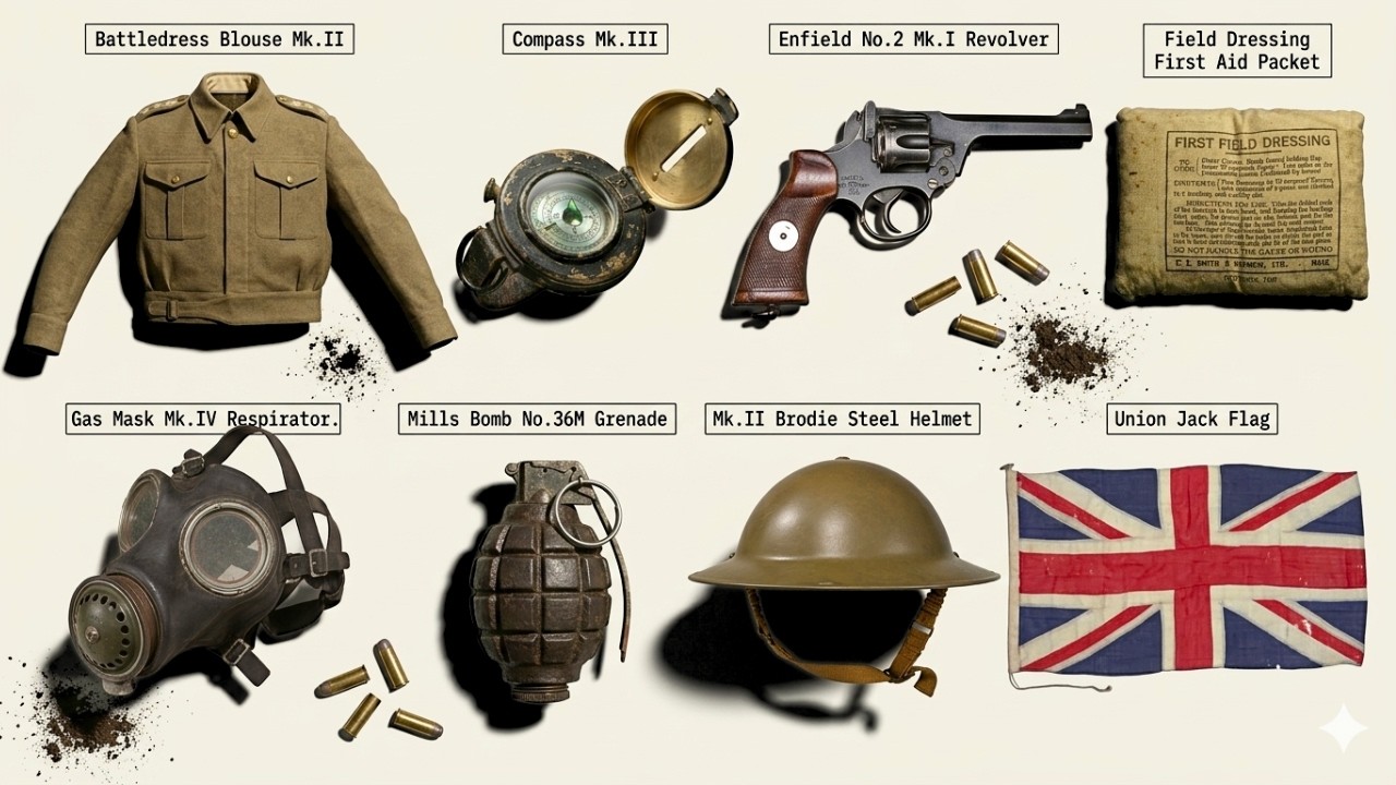 Every Item a WW2 British Soldier Actually Carried - YouTube