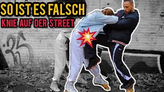 Knie "so" für den Kampf, dann verlierst du !