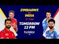 Zimbabwe vs India 2026: 3 T20I Series | Tomorrow @ 12PM |  LIVE on Hotstar UK