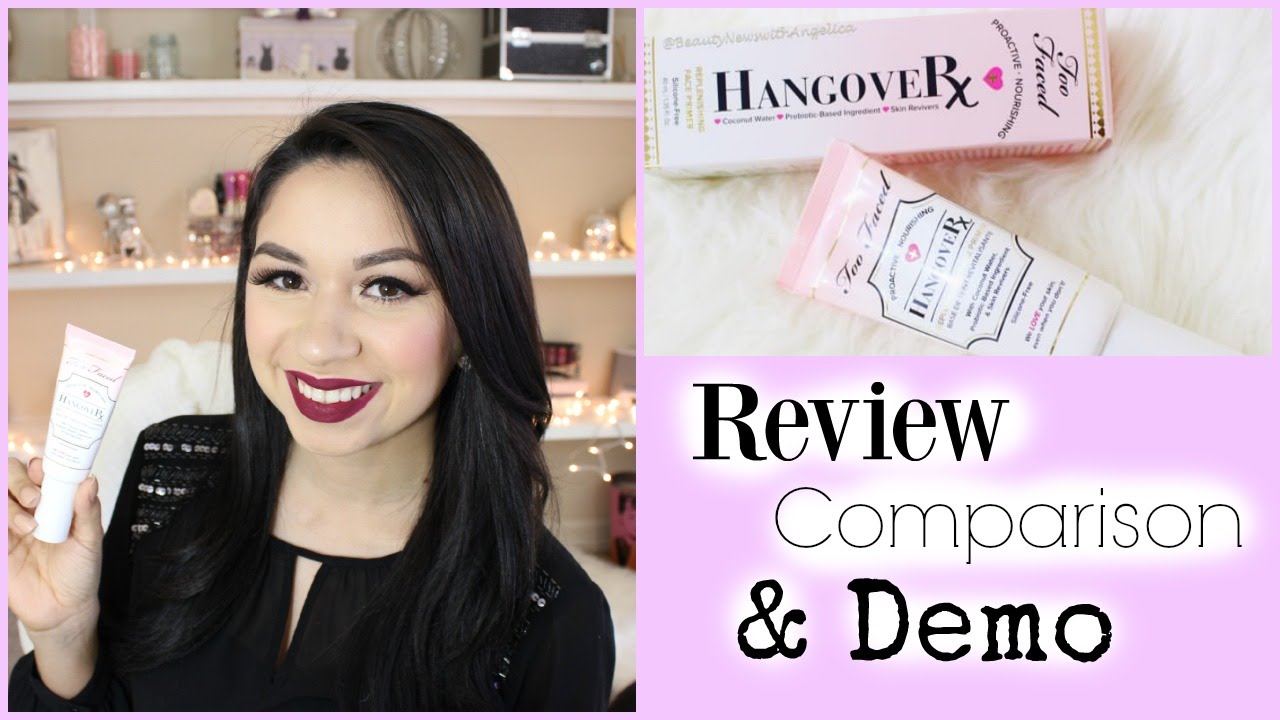 Too Faced Hangover Rx Face Primer | Review, Comparison, & Demo