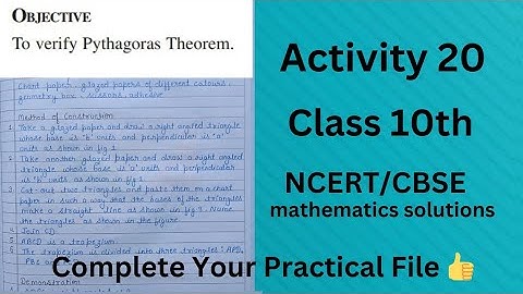 Maths Lab Activity 20 Class 10// Maths Practical// Class 10 Maths Activity Solution// CBSE board