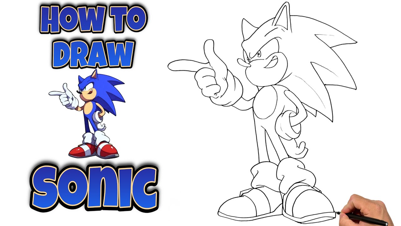 How To Draw SONIC THE HEDGEHOG Step By Step #sonicthehedgehog #sonic # ...