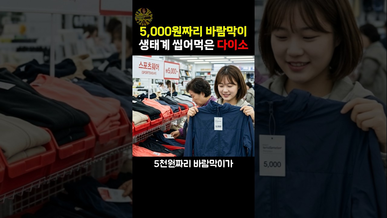 5,000원 짜리 바람막이 생태계 씹어먹은 다이소