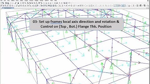 03-Set up frames local axis direction and rotation || "Design Phase " #Sap2000