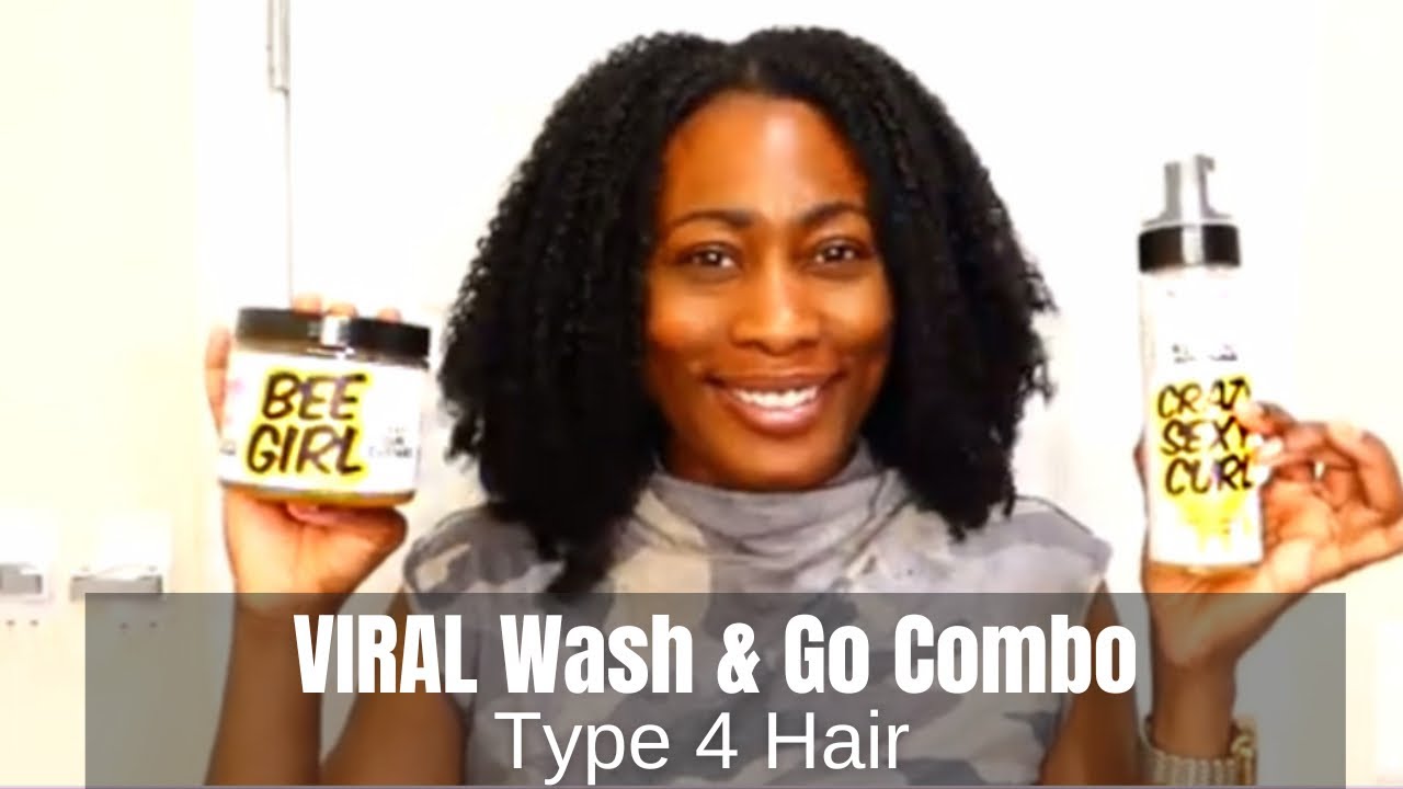 Пробуем Viral Wash & Go Combo — тип волос 4 | The Doux Bee Gurl Custard и Crazy Sexy Curl