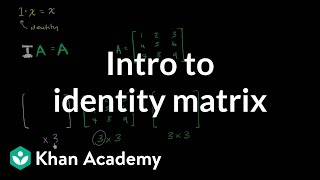Identity matrix | Matrices | Precalculus | Khan Academy